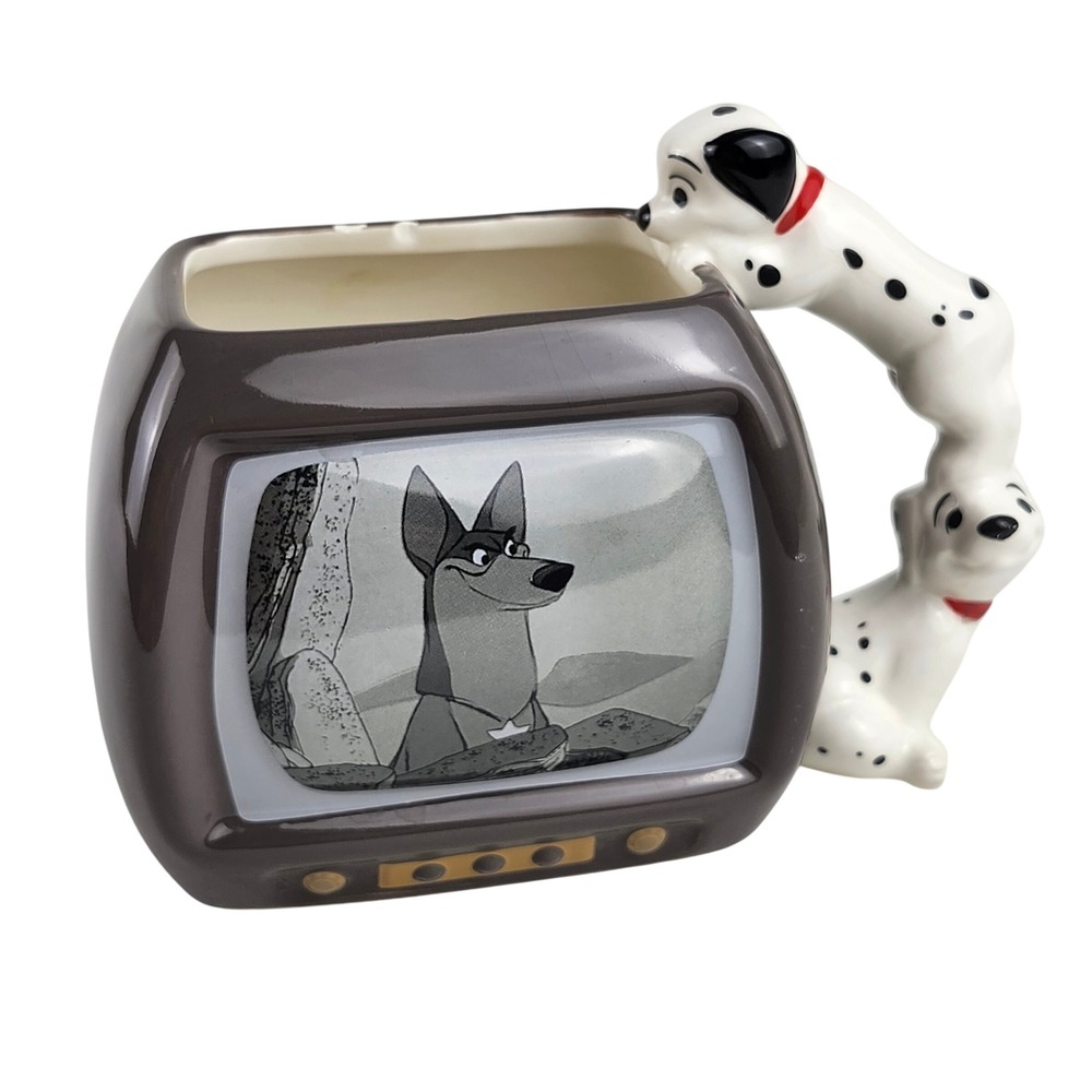 101 Dalmatians TV Thunderbolt Mug Disney Parks Store Figural Television RARE